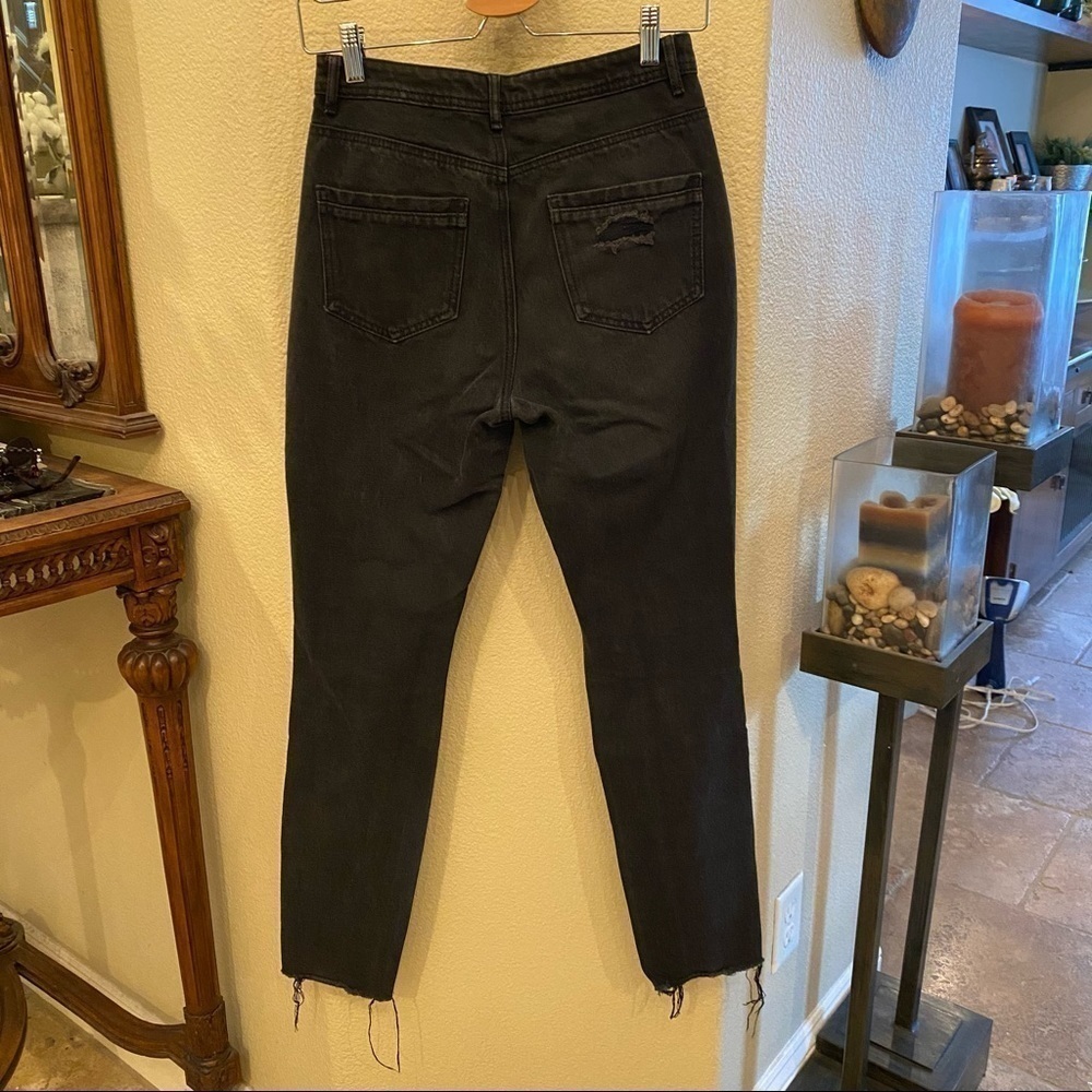 MISSGUIDED Riot Rigid High Rise Rip Jeans Size 4 - Picture 4 of 8